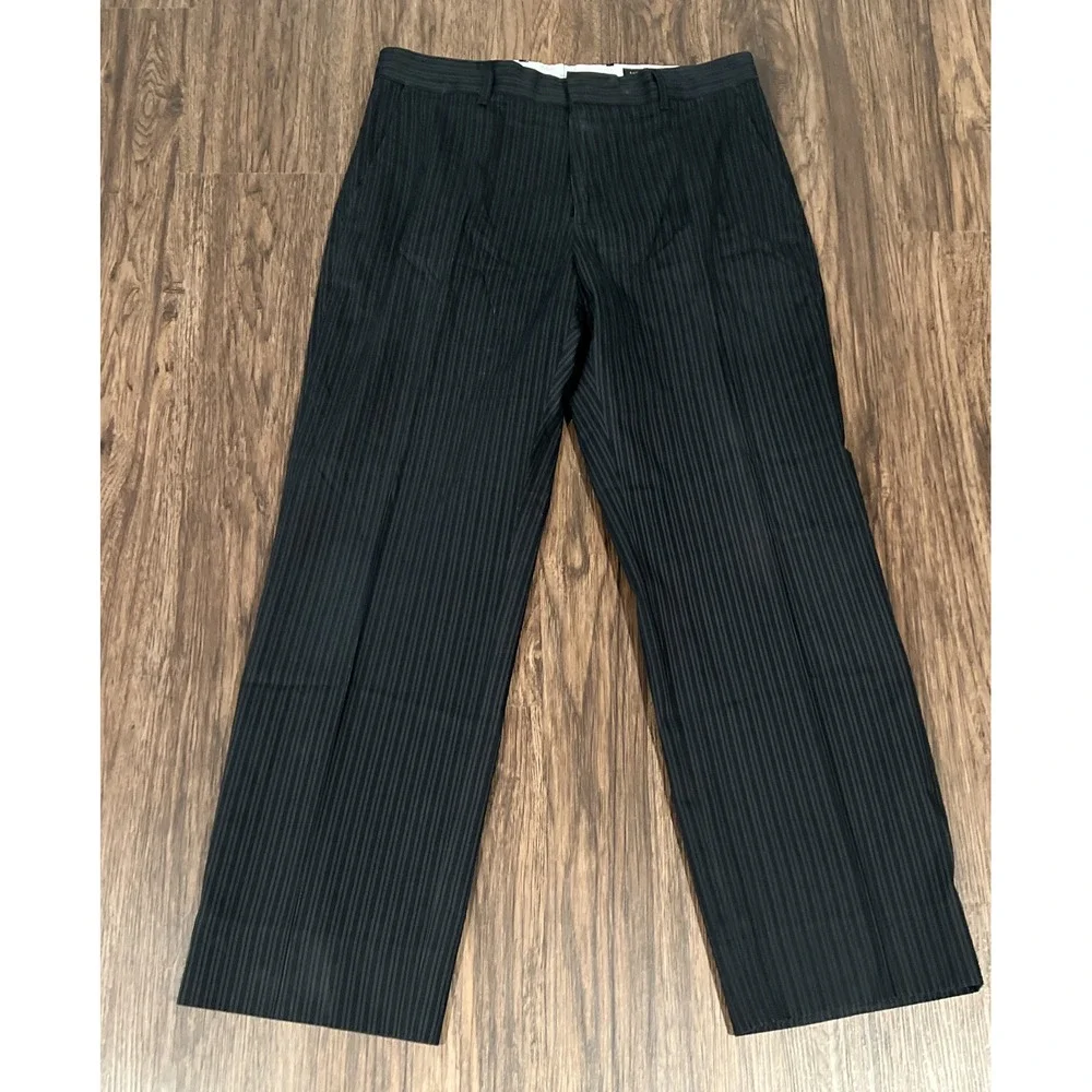 Banana Republic Modern Fit Pants Size 33X34 Gray Blue Plaid